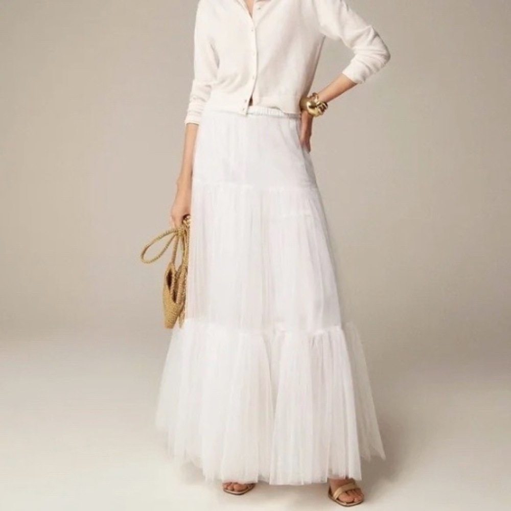 J. Crew Collection tiered tulle skirt